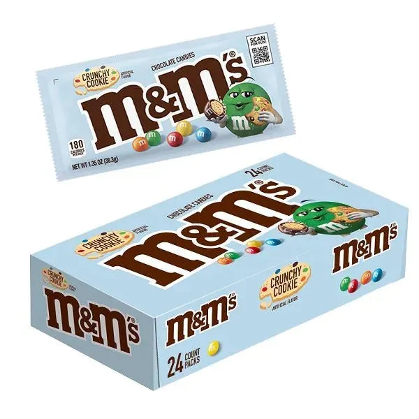 M&M's Crunchy Cookie Chocolate Candy: 24-Piece Display