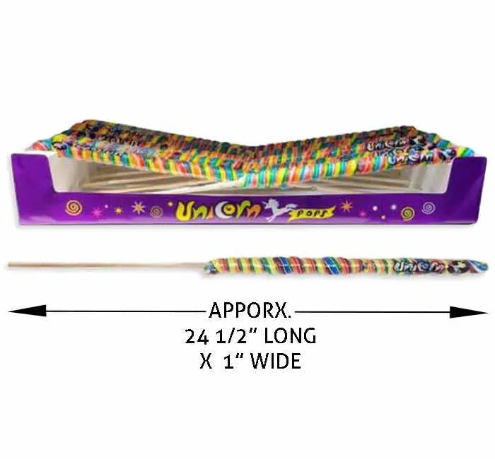 Unicorn Pops 4.5-Ounce Twist Suckers - Rainbow: 10-Piece Case