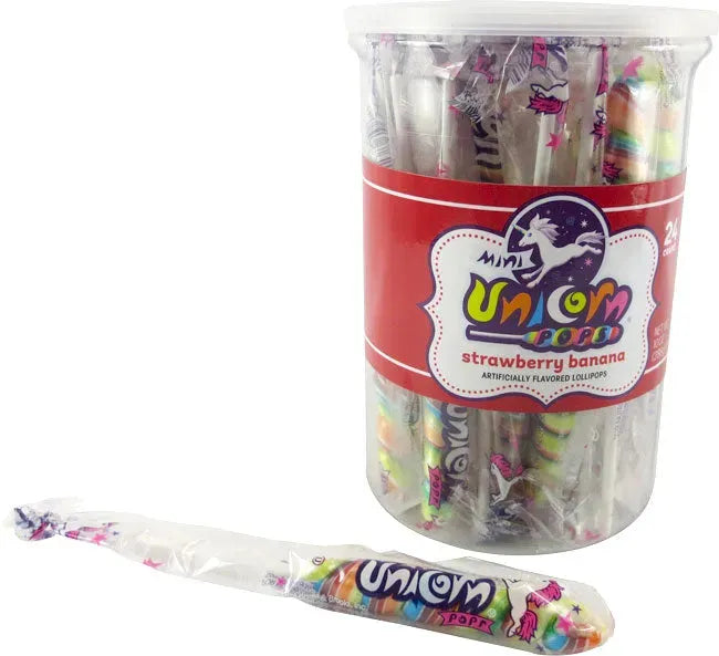 Unicorn Pops 0.4-Ounce Twist Suckers - Rainbow: 24-Piece Jar