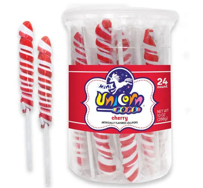 Unicorn Pops Twist Suckers - Red: 24-Piece Jar