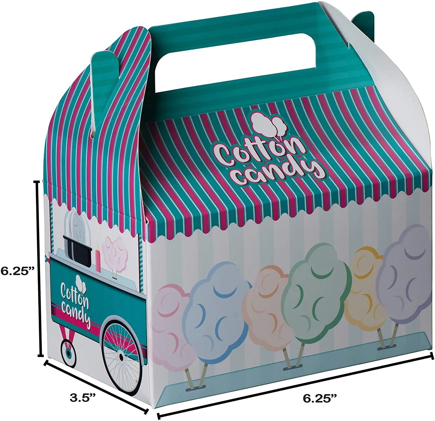 Cotton Candy Paper Treat Boxes 20 Pack 6.25" X 3.75" X 3.5"