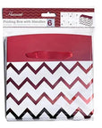 Maroon Chevron Paper Gift Bag Box 12 Pack 7"X 3.5"X 4.75"