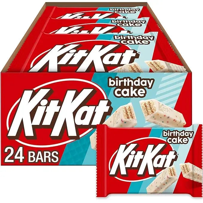 Hershey's Kit Kat Birthday Cake White Sprinkles: 24-Piece Display