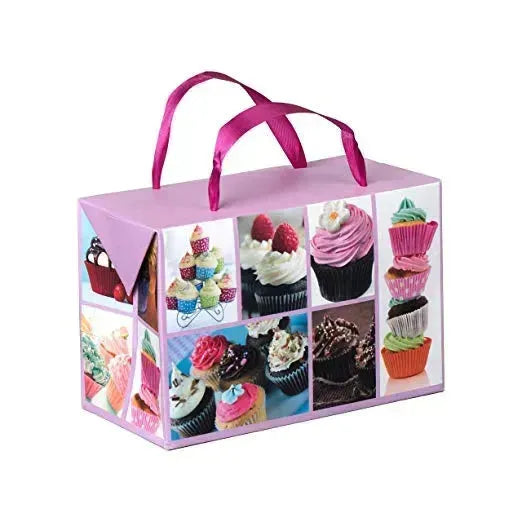 Cupcake Design Paper Gift Bag Box 12 Pack 7"X 3.5"X 4.75"