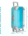 Blue Plastic Suitcase Candy Box 3 Pack 7.5"x5"x2.5"