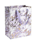 Marble Purple Design Foil Stamped Gift Bags 24 Pack 9"X 7"X 4"