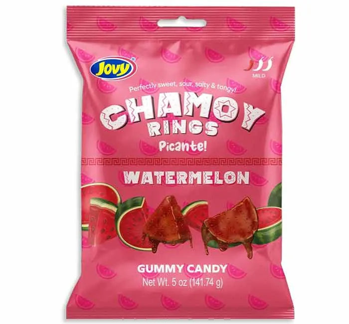 Jovy Chamoy Spicy Watermelon Rings Peg Bags: 12-Piece Case