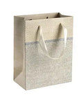 Sparkling Glitter Gift Bags 9"X 7"X 4" Light Gold 24 Pack