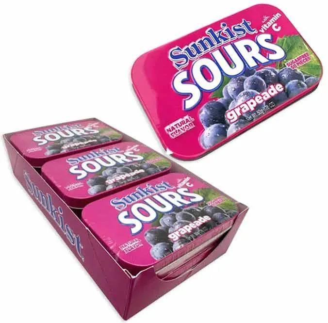 Sunkist Sours Sugar Free Grapeade: 6-Piece Box