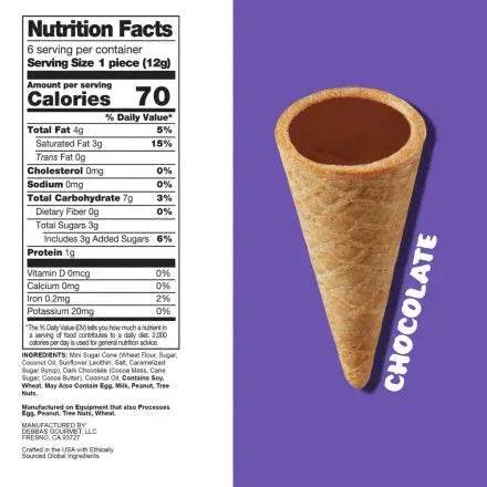 A’cappella Chocolate Truffle Cones: 6-Pack