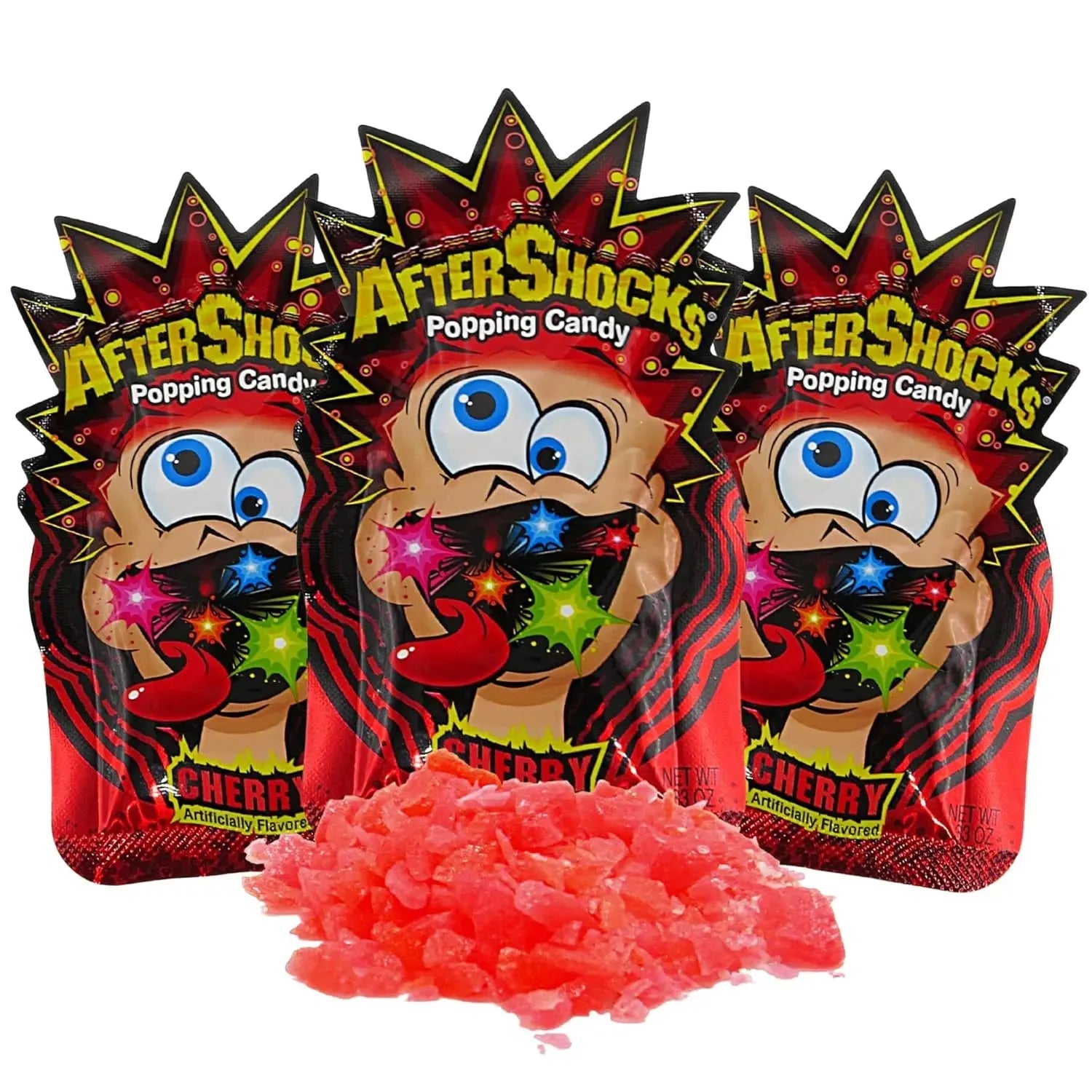 Aftershocks Popping Candy - Cherry: 24-Piece Box