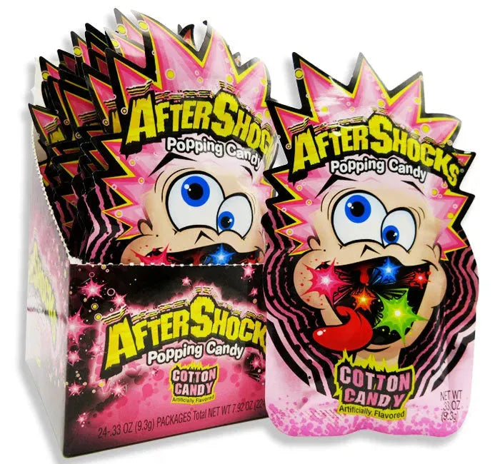 Aftershocks Popping Candy - Cotton Candy: 24-Piece Box