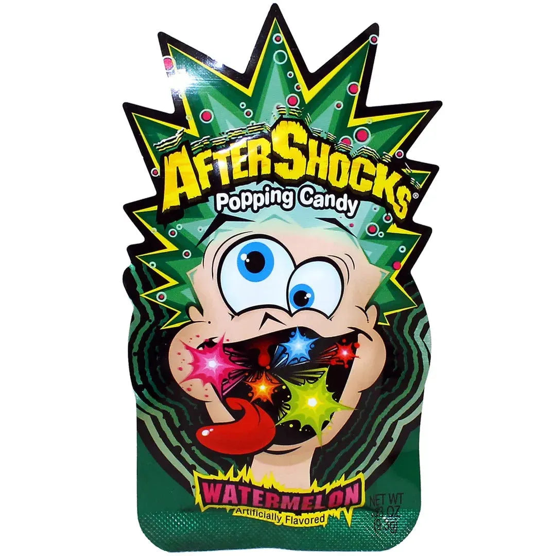 Aftershocks Popping Candy - Watermelon: 24-Piece Box