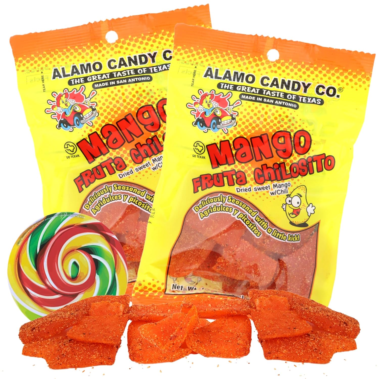 Alamo Mango Chilosito Candy: 12-Piece Box