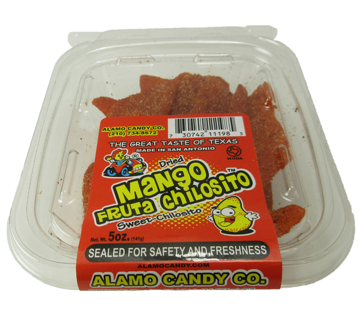 Alamo Mango Fruta Chilosito Candy Tubs: 24 Piece-Case