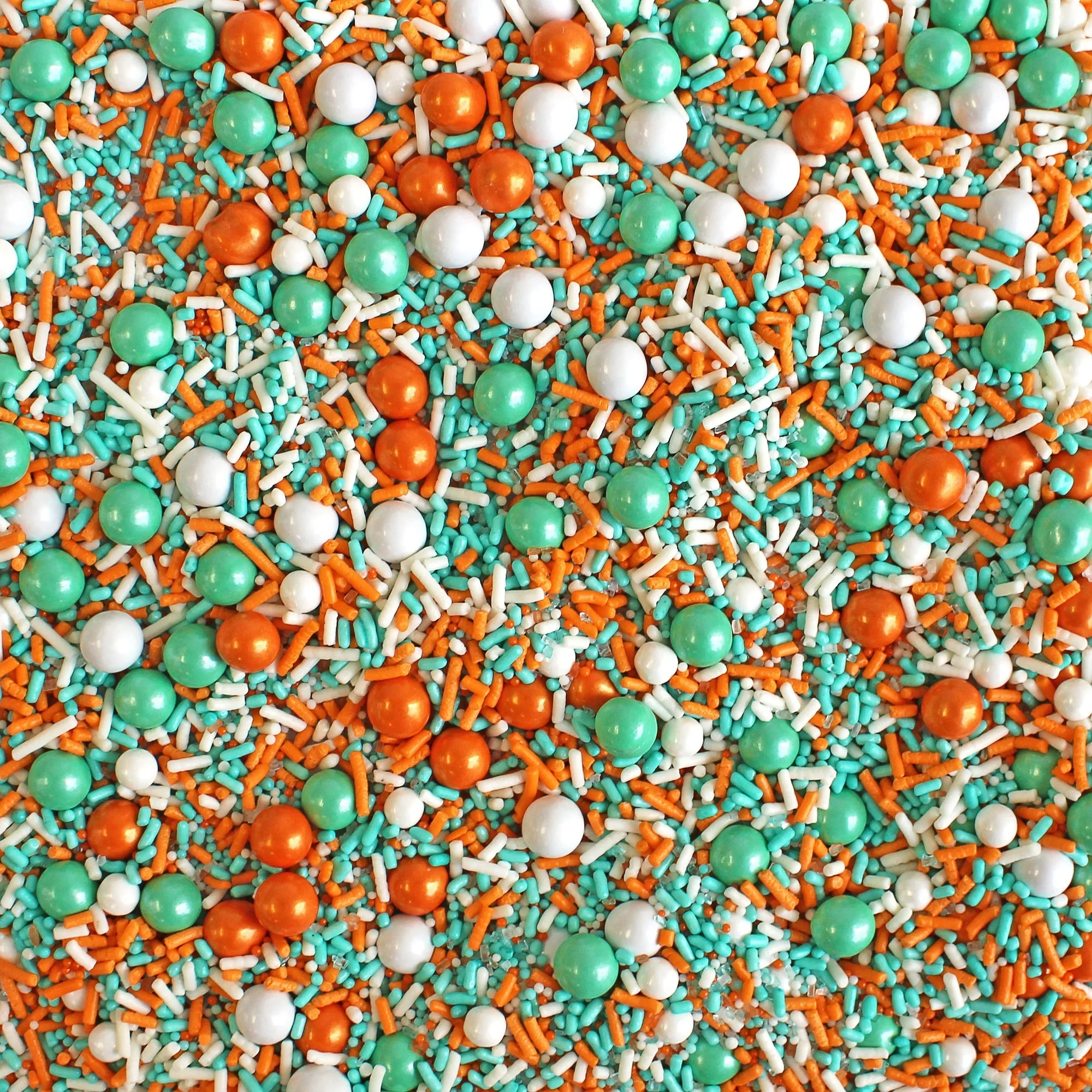 Sprinkle Pop Aqua, Orange & White Sporty Sprinkles