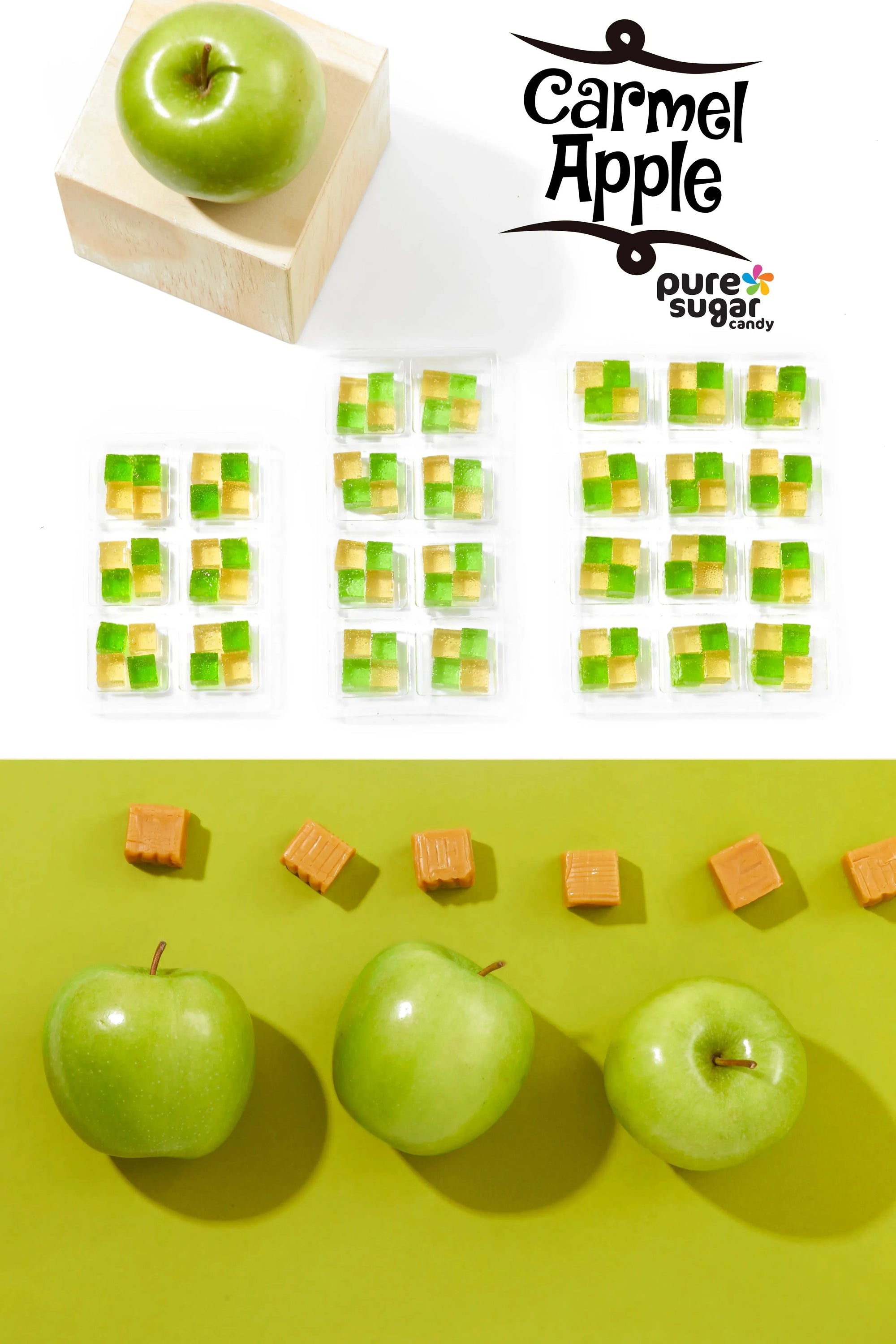 Pure Sugar Candy Caramel Apple Candy Cubes