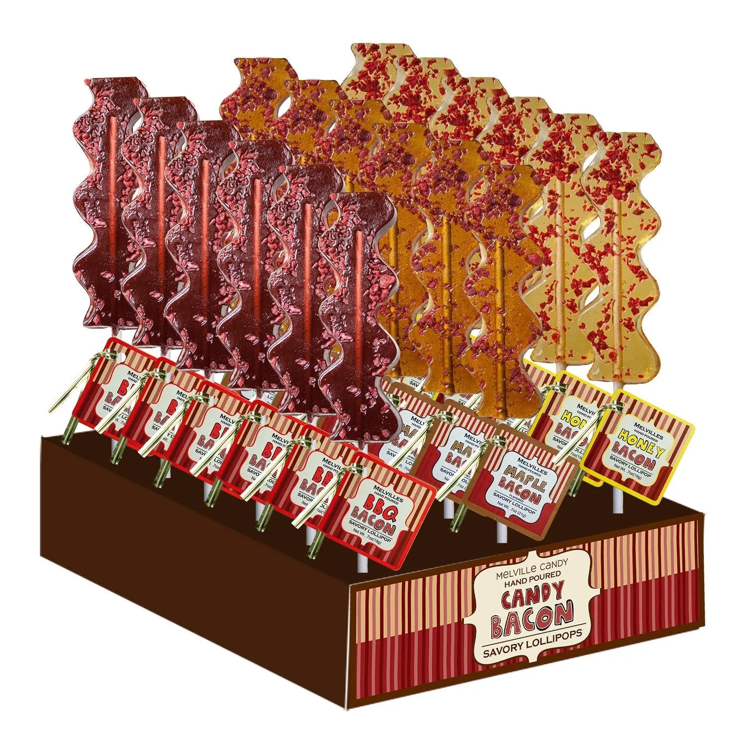 Melville Bacon Lollipops: 24-Piece Display