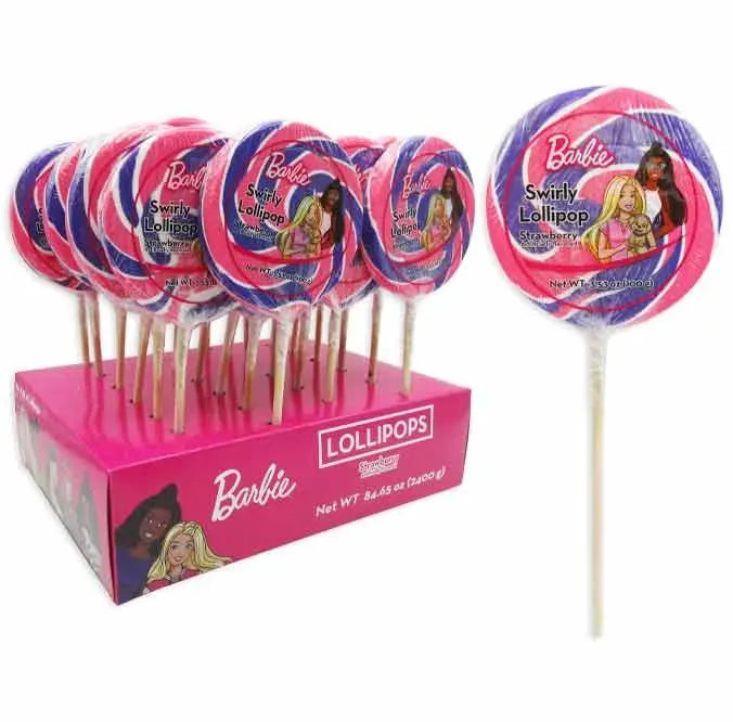 Barbie Swirly Lollipops Display: 24-Piece Display