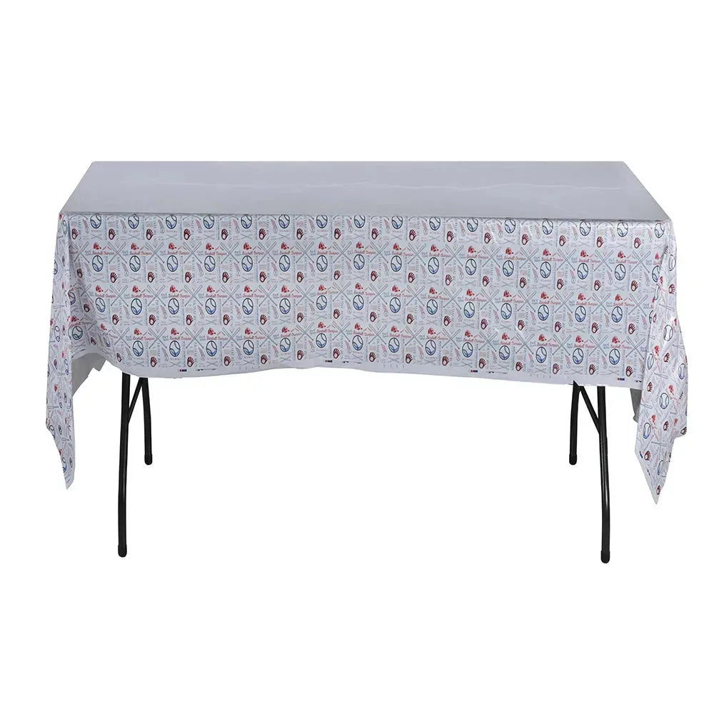 Baseball Themed Pattern Tablecloth 8 Pack