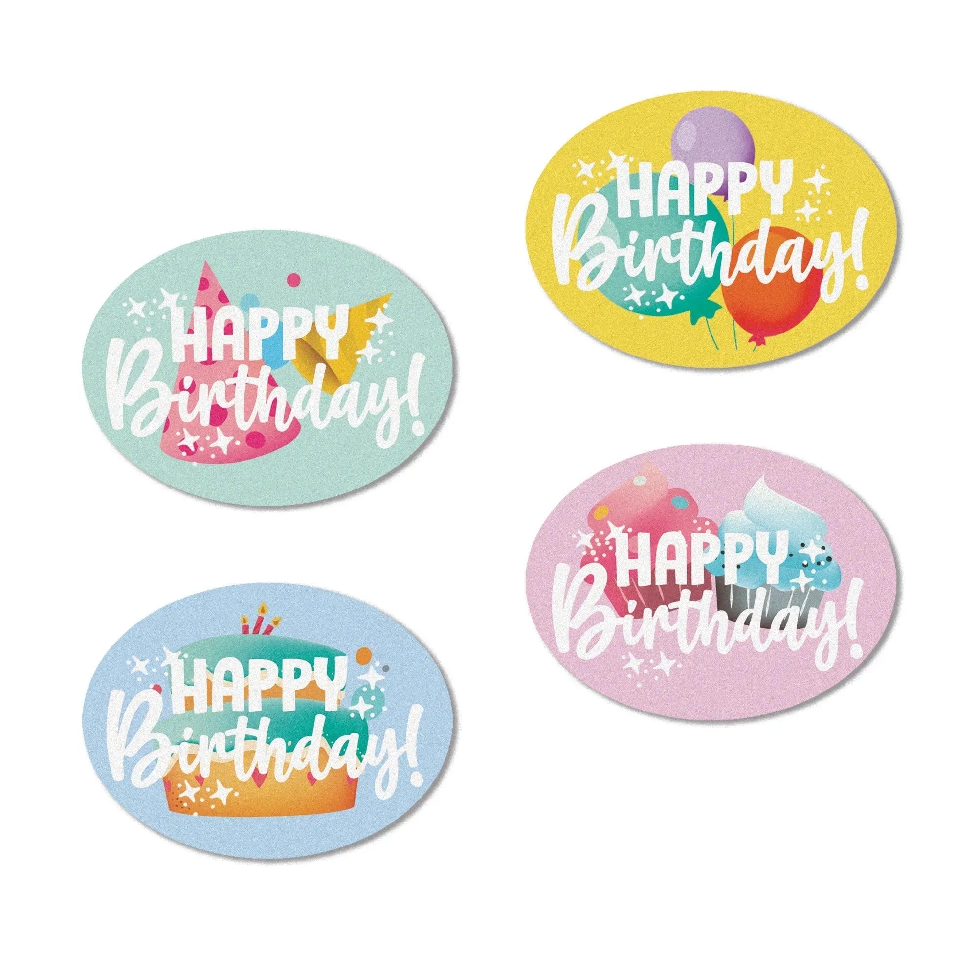 Sprinkle Pop Happy Birthday Edible Cupcake Toppers