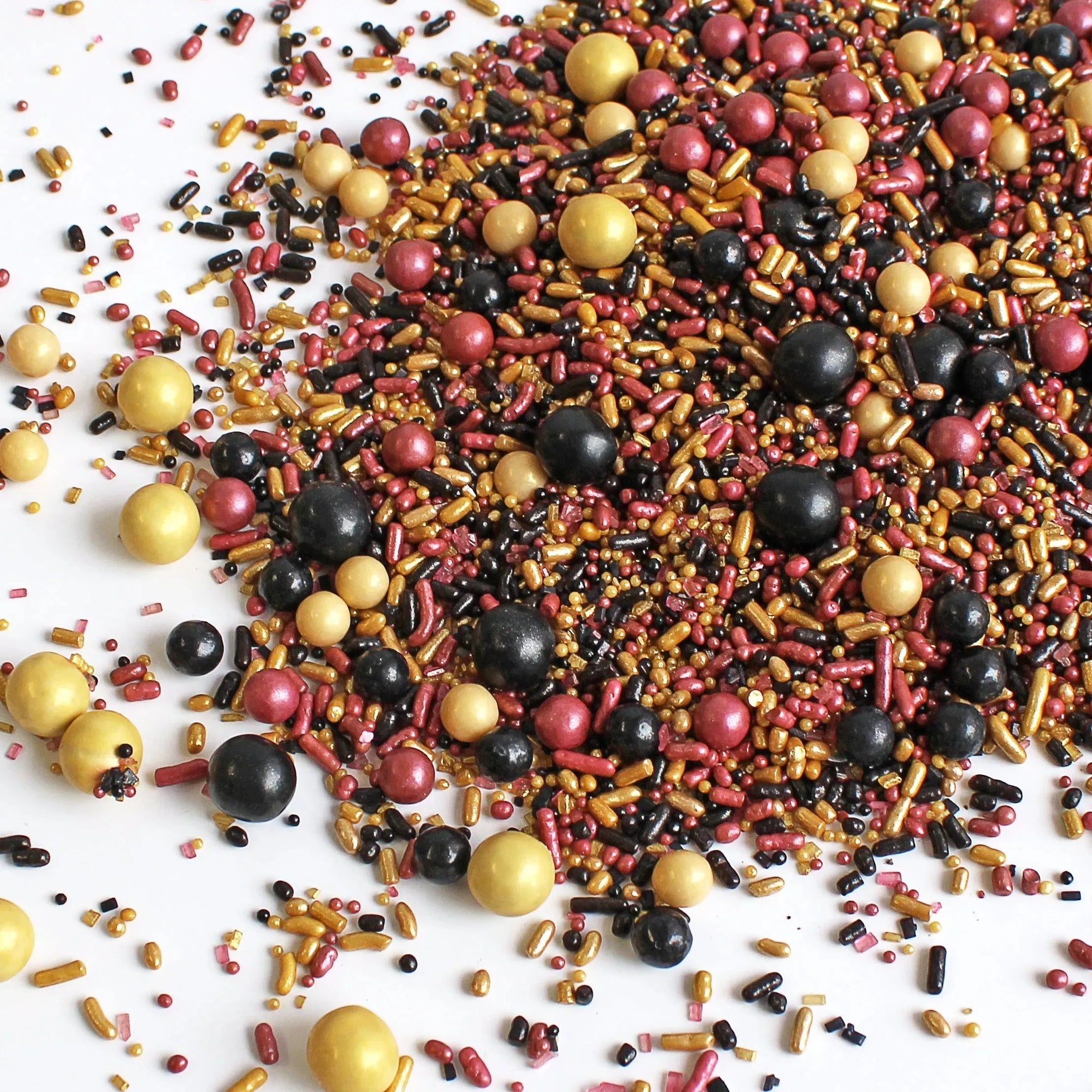 Sprinkle Pop Garnet, Black & Gold Sporty Sprinkles