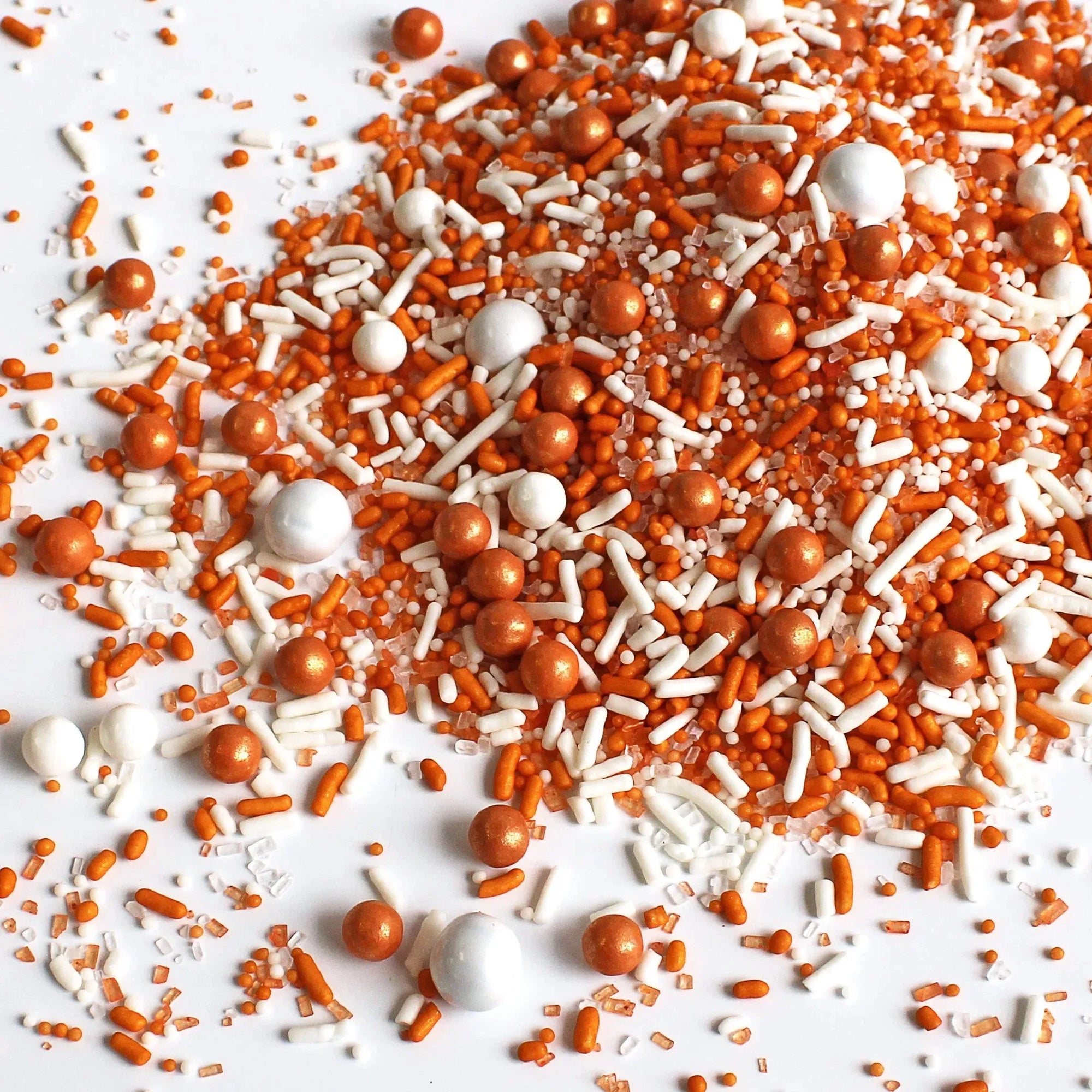 Sprinkle Pop Burnt Orange & White Sporty Sprinkles