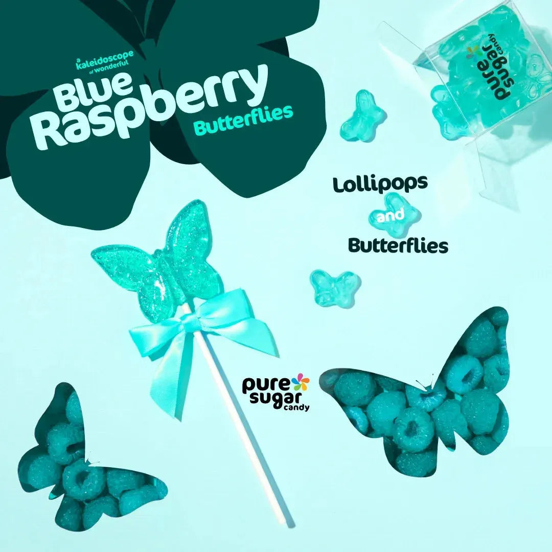 Pure Sugar Candy Butterfly Lollipops