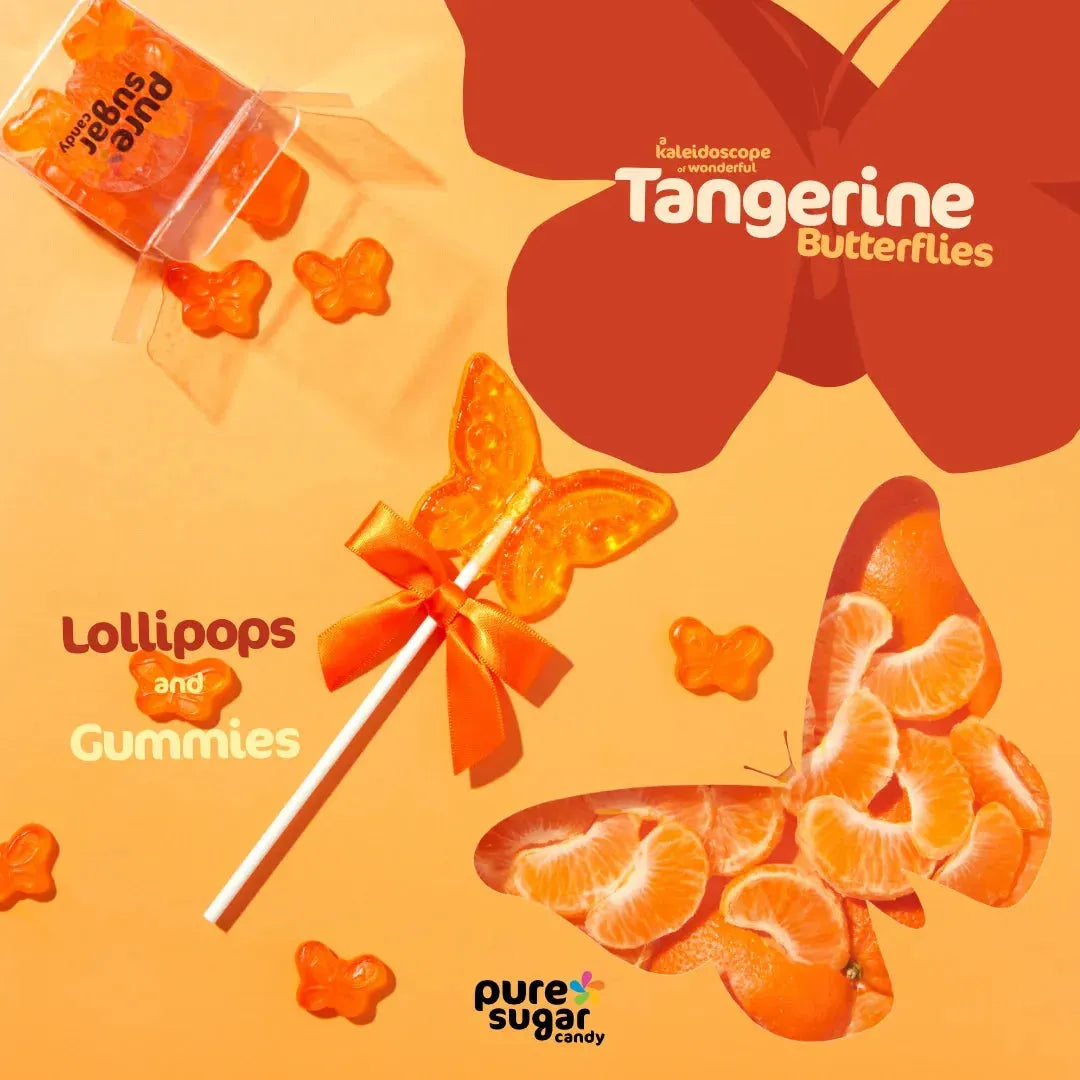 Pure Sugar Candy Butterfly Lollipops