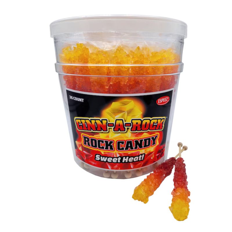 CINN-A-ROCK Rock Candy Sticks: 36-Piece Tub