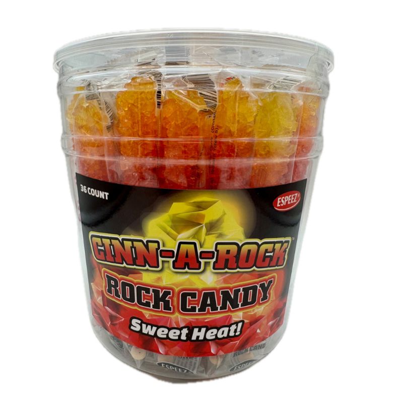 CINN-A-ROCK Rock Candy Sticks: 36-Piece Tub