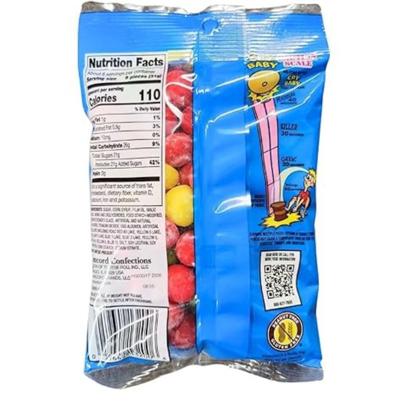 Cry Baby Sour Chews Peg Bags: 8-Piece Case