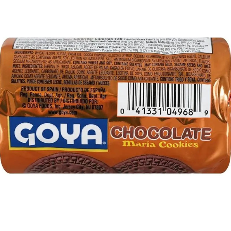 Goya Chocolate Maria Cookies: 8-Piece Box