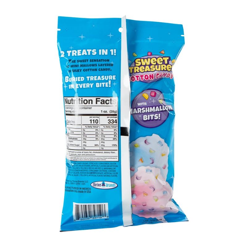 Sweet Treasures Cotton Candy with Marshmallow Bits: 12-Piece Box