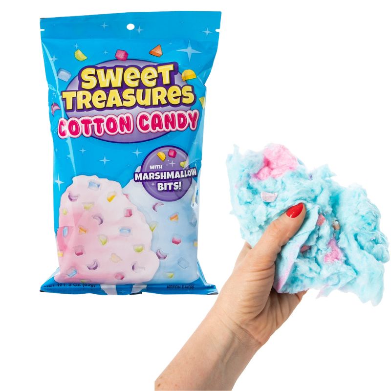 Sweet Treasures Cotton Candy with Marshmallow Bits: 12-Piece Box