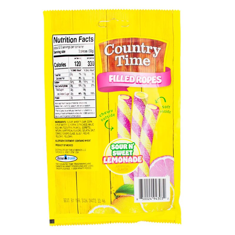 Country Time Sour Filled Licorice Ropes: 12-Piece Box