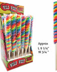 Twisty Rainbow Swirl 9-Inch Lollipops: 48-Piece Display