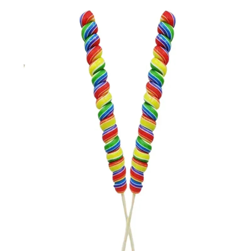 Twisty Rainbow Swirl 9-Inch Lollipops: 48-Piece Display