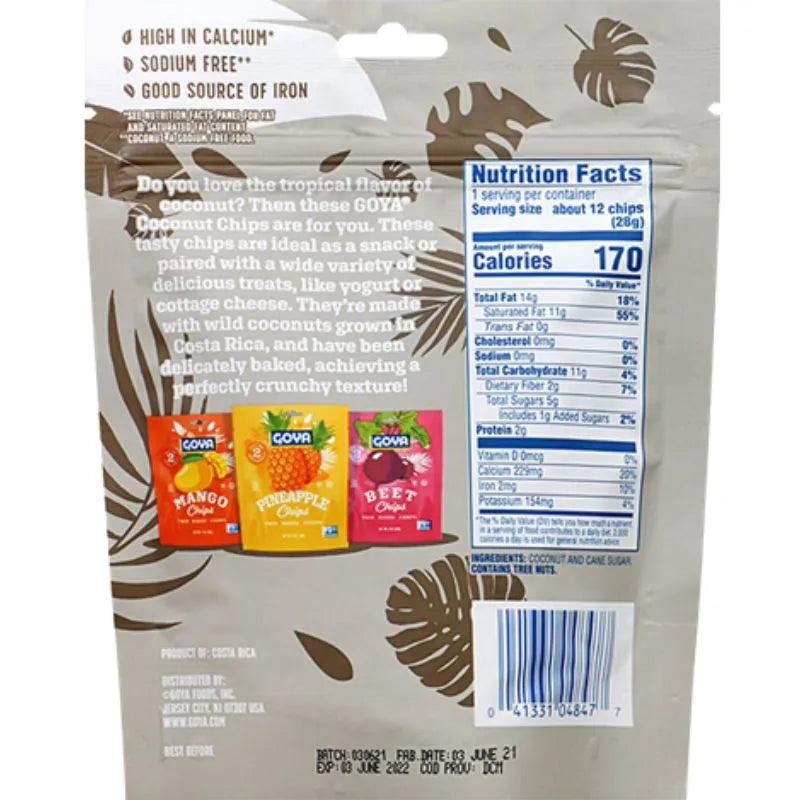 Goya Coconut Fruit Chips: 6-Piece Case