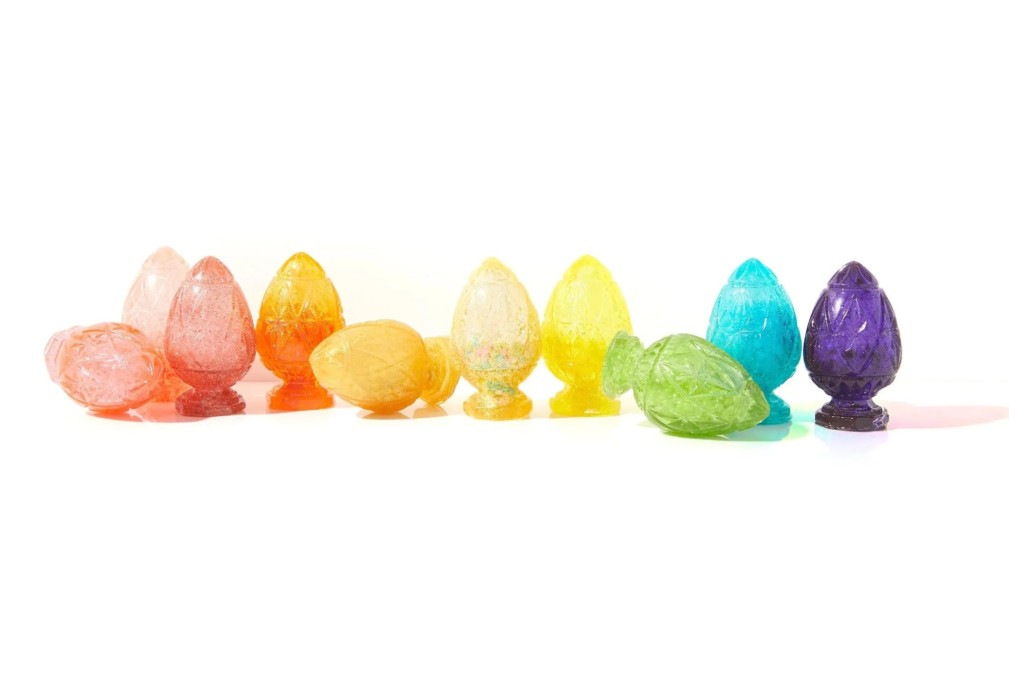 Pure Sugar Candy Hollow Hard Candy - Crystal Eggs filled with Candy Pearls