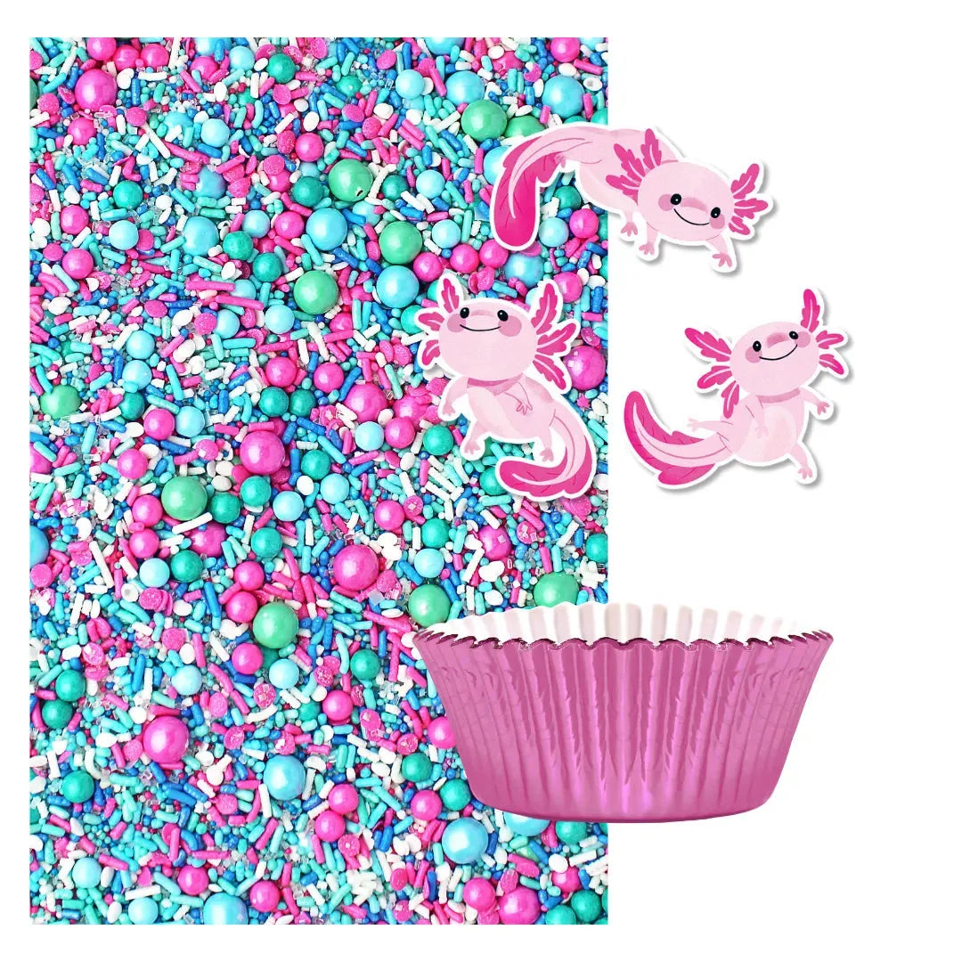 Sprinkle Pop Axolotl Cupcake Kit