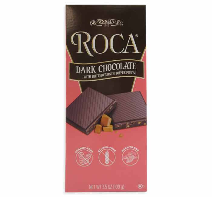 Roca Dark Chocolate Buttercrunch Toffee Bars : 12-Piece Box