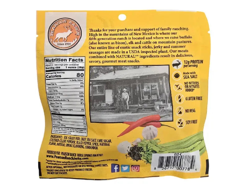 Pearson Ranch Jerky Elk Jerky - 2.1oz Resealable Bag