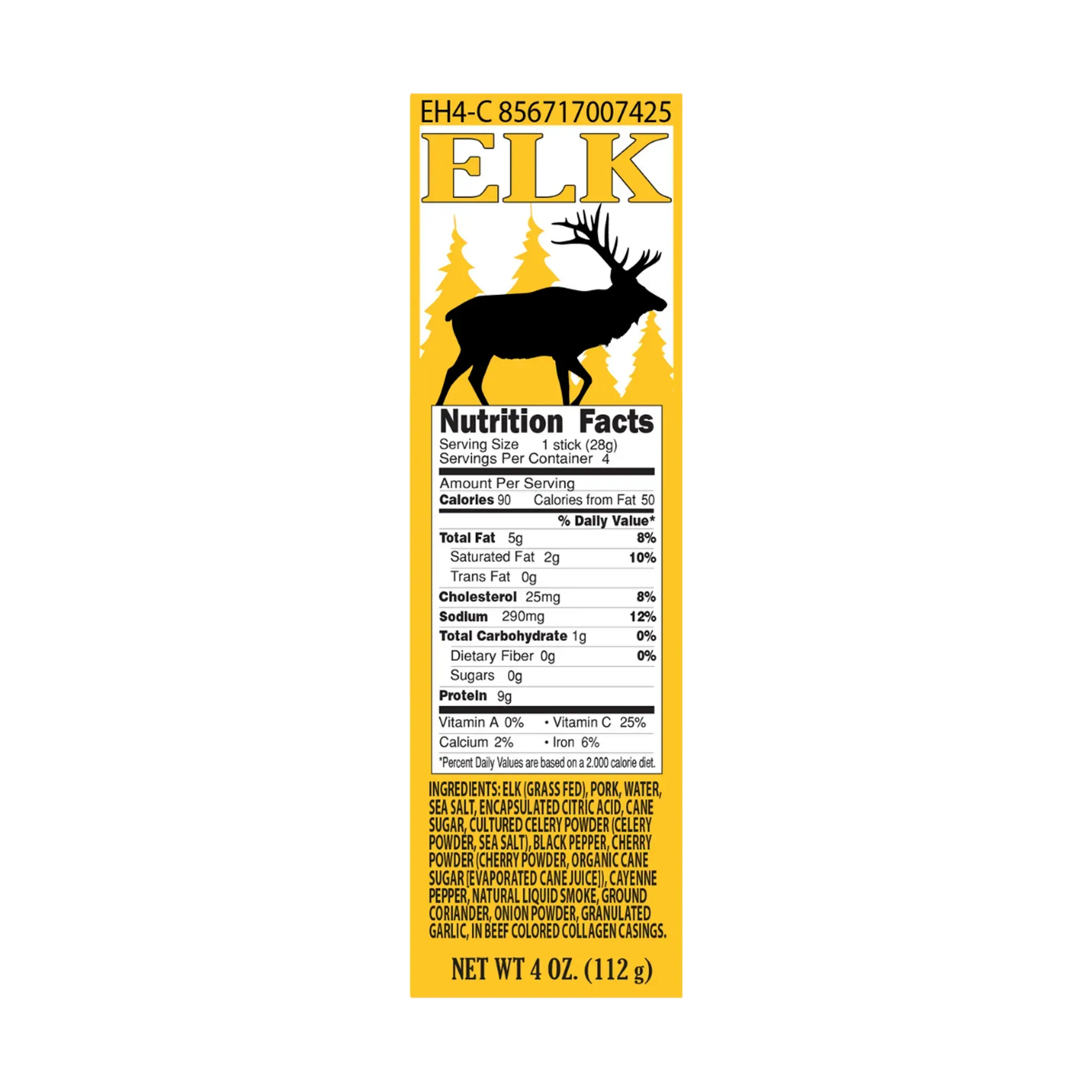 Pearson Ranch Jerky Elk Hickory Smoked Snack Stick Multipack