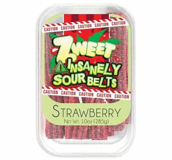 Zweet Insanely Sour Strawberry Belts: 6-Piece Box