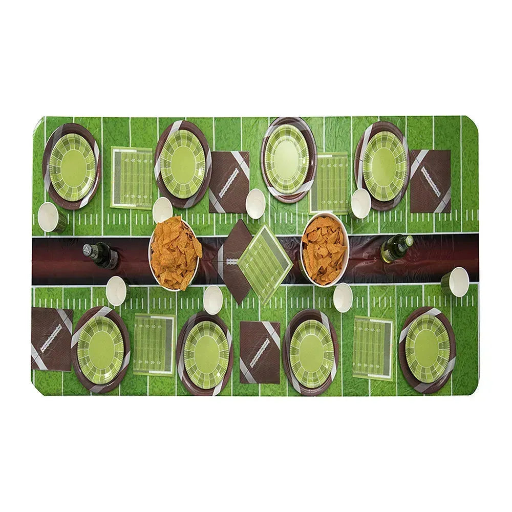 Football Themed 7" Disposable Round Paper Plates 100 Pack