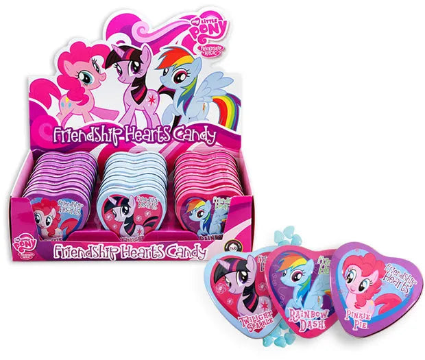 My Little Pony Friendship Hearts Candy Tins: 18-Piece Display