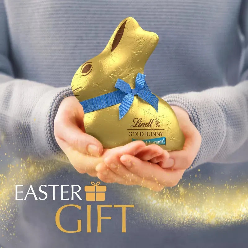 Lindt Gold Foiled 3.5-Ounce Salted Caramel Easter Bunny