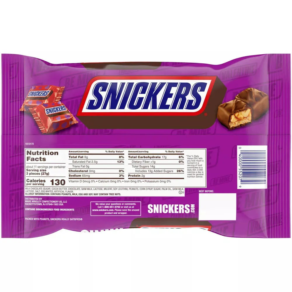 Valentine's Snickers Mini Chocolate Candy: 10.48-Ounce Bag