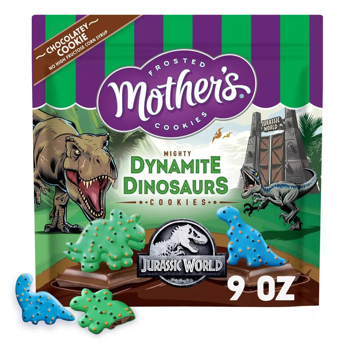 Mother's Cookies Chocolate Dynomite Dinosaurs: 9-Ounce Bag